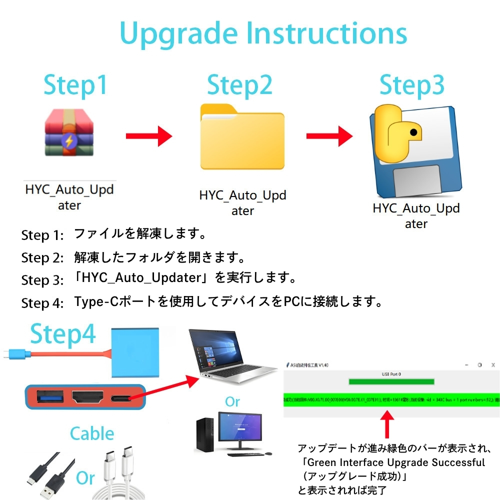 Switch2ポータブルドックアップデート説明画像